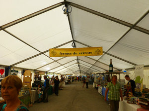 Tent with local produce