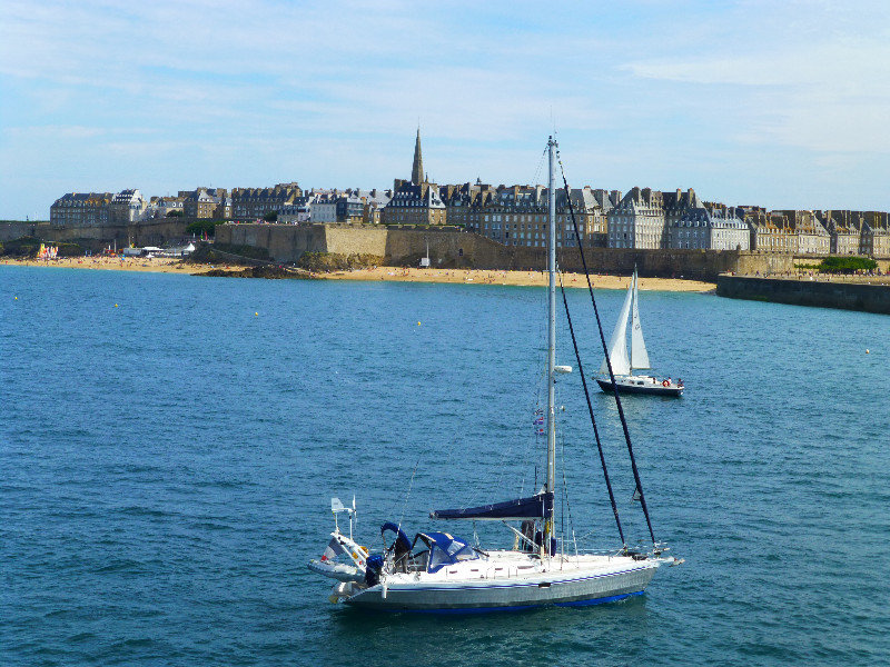 sailboats in St. Malo harbor