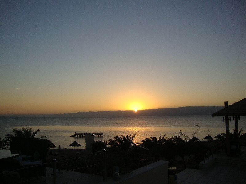 Aqaba: sunset at Berenice Beach