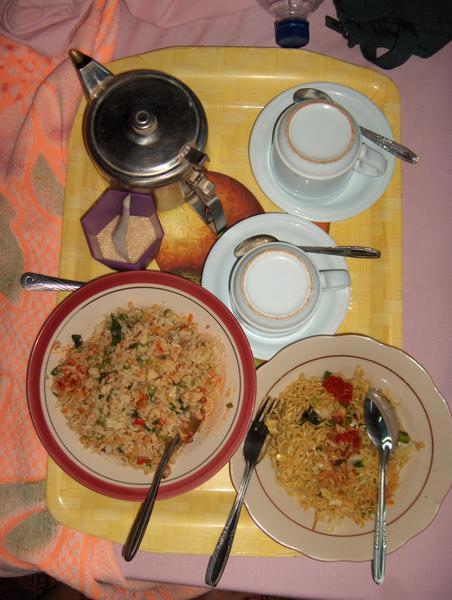 ontbijt op bed in Padang