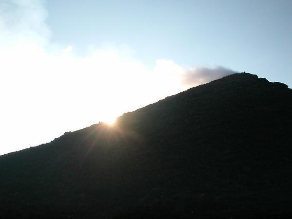 Soleil sur le volcan