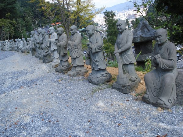row of buddha buddies