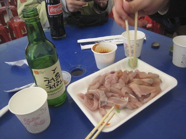 sashimi & soju to kick things off