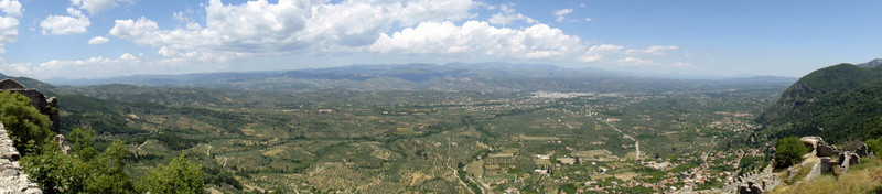 The plain of Sparta with the town of Sparti in the centre