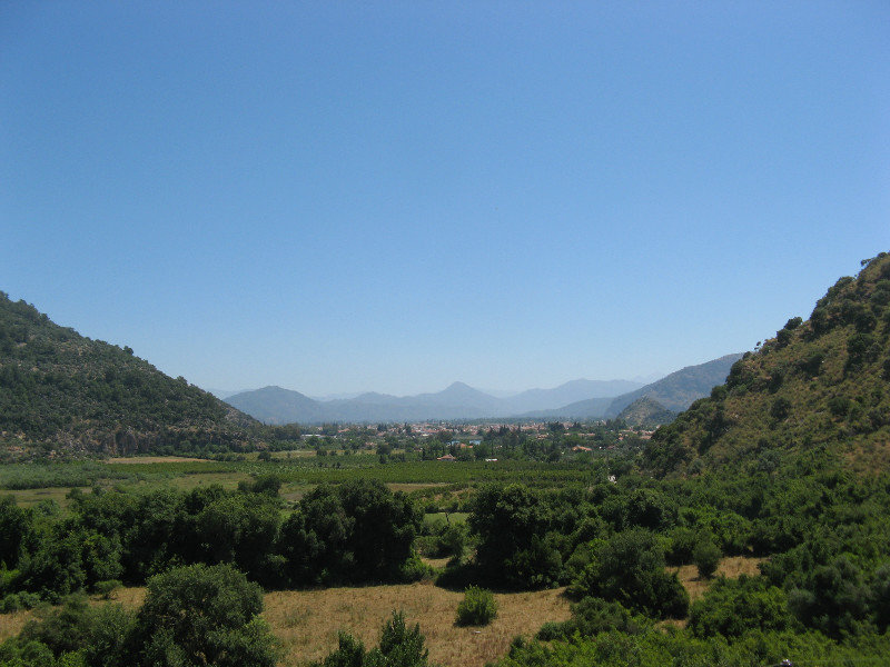 View to Dalyan from entrance to Kaunos