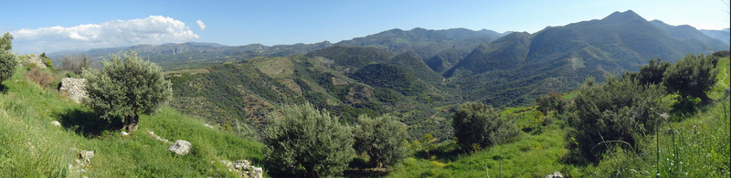 View south from Polyrinia acropolis