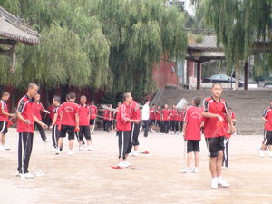 kids practicing martial arts