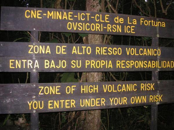 Entering Arenal Volcano Park