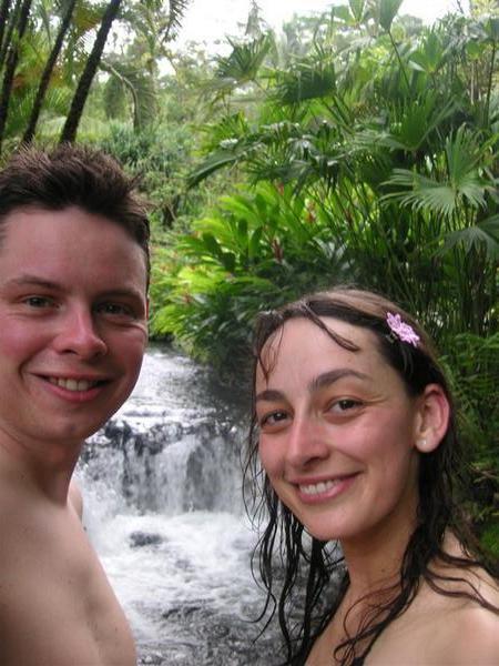 Me and JJ by a hotspring waterfall