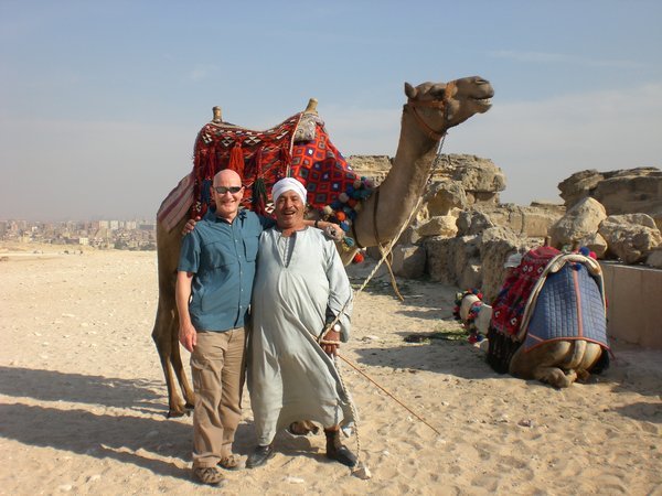 Terry and his new 'best friend' Ahmed, the camel driver