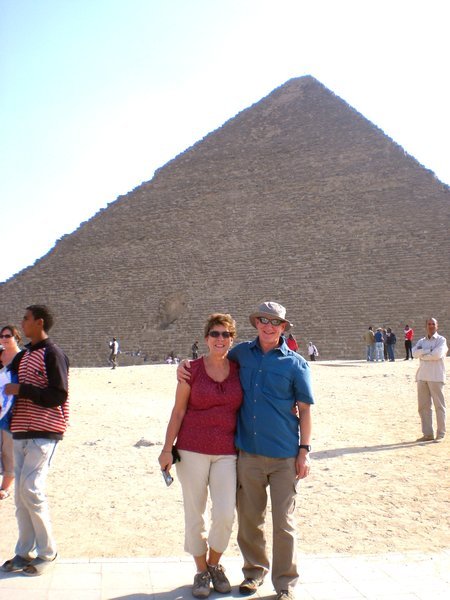 The two of us in front of the Great Pyramid at Giza