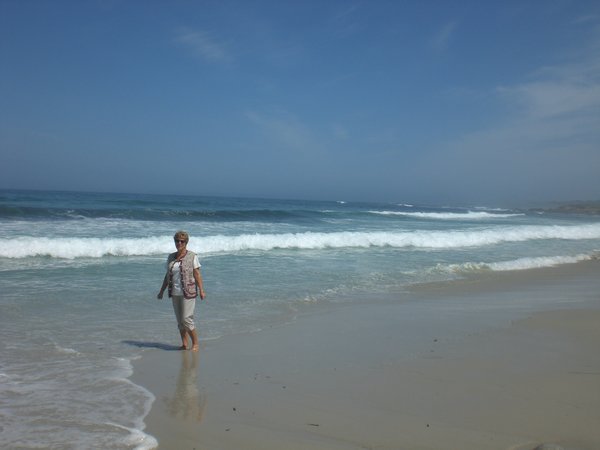 Paddling in the Pacific at Spanish Bay