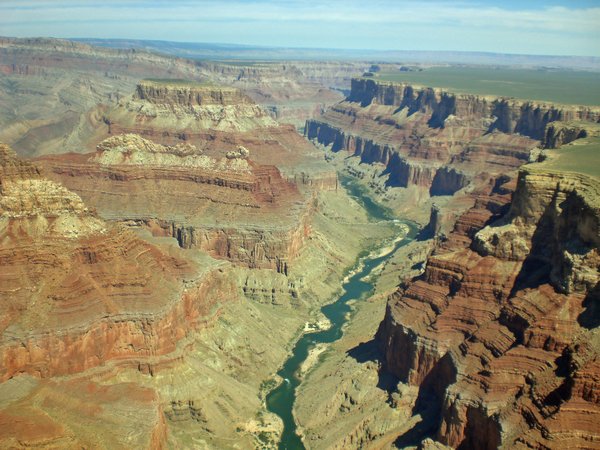 Inside the canyon from the helicopter