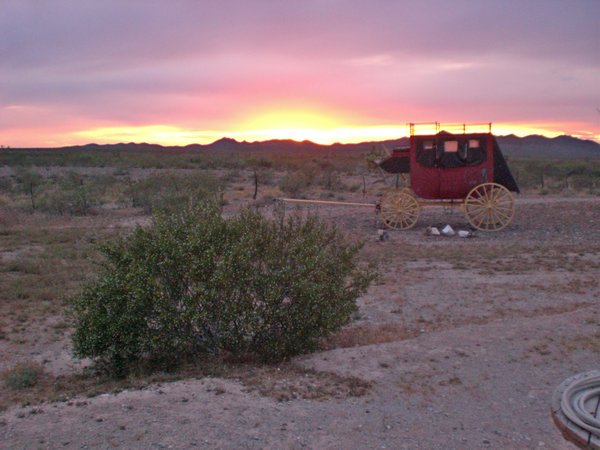 The ranch at sunset
