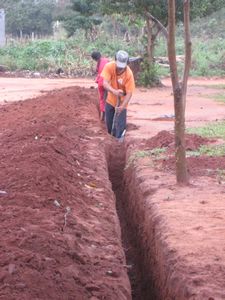 Community digs their own water lines