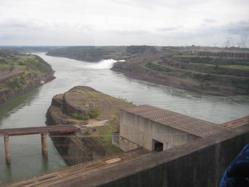 view from on top of dam