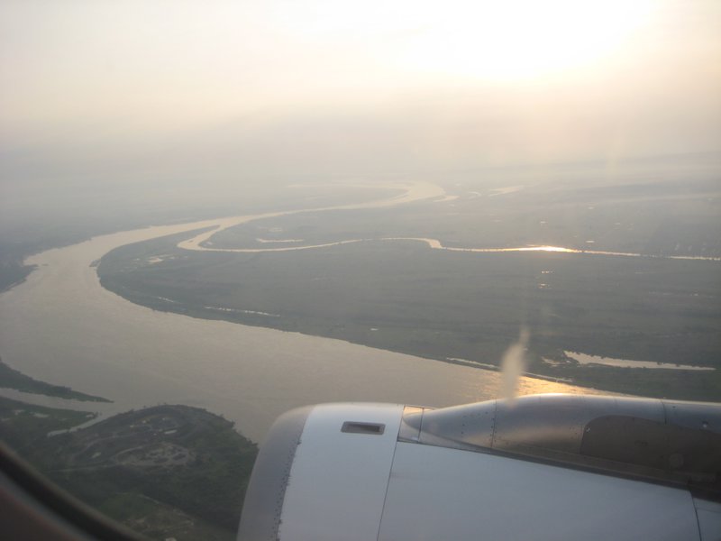 view of Paraguay River at take-off