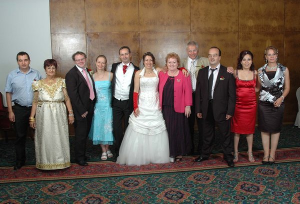 Bride and Groom and both close families