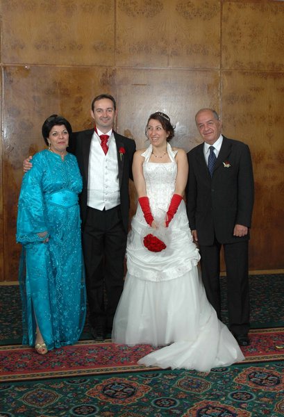 Bride and groom, Fouzia and husband