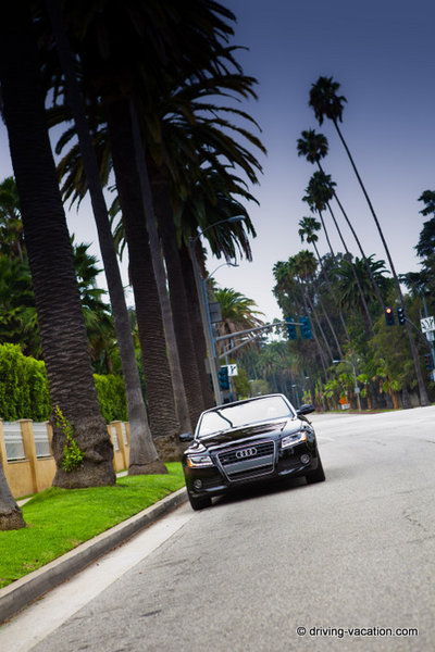 Driving in Beverly Hills, California