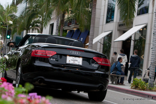 Driving in Beverly Hills, California
