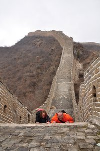 La muraille - Huang Hua Shan - grimpette.
