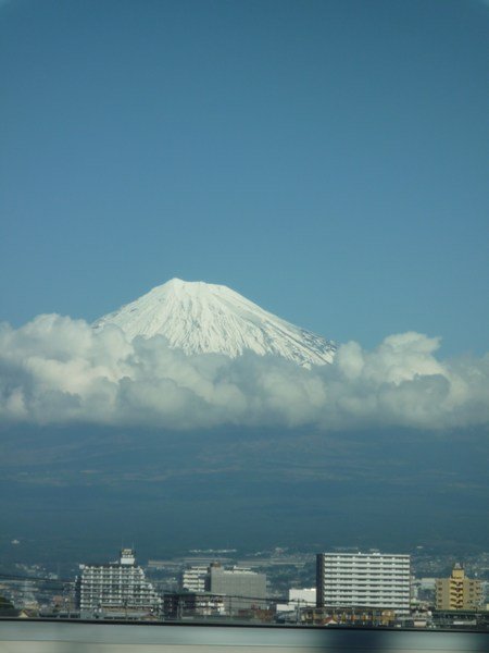 Mount Fuji taken from the bullet train at over 150 miles per hour