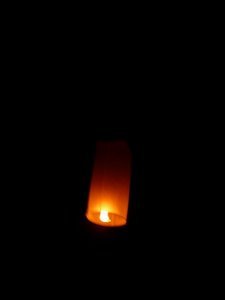 A sky lantern with one of my wishes starts its journey