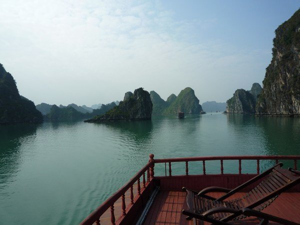 Halong Bay from the top deck of our boat