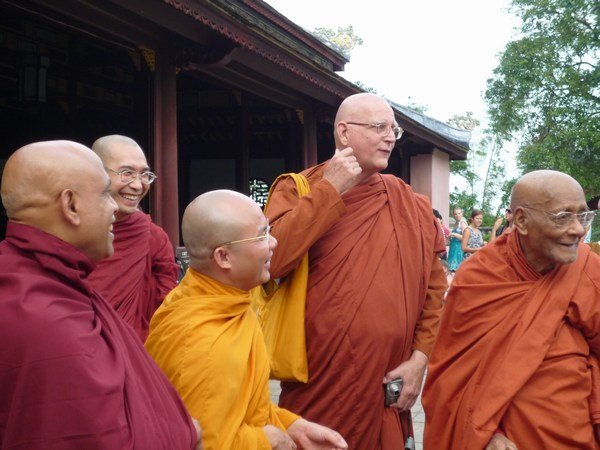 Delegation of visiting monks from Sri Lanka