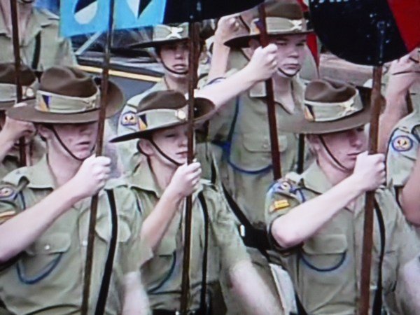Youngsters at the Anzac Day Parade, Adelaide