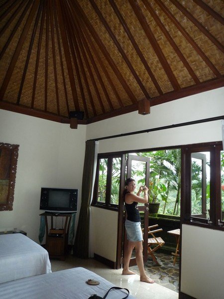 Tall ceiling in our room, Villa Sarna, Ubud