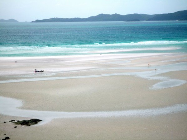 People looking tiny on North Whitehaven Beach
