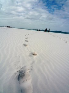 Footprints in the sand, Whitehaven Beach 