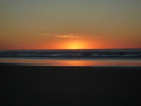 Just before sunrise, Fraser Island