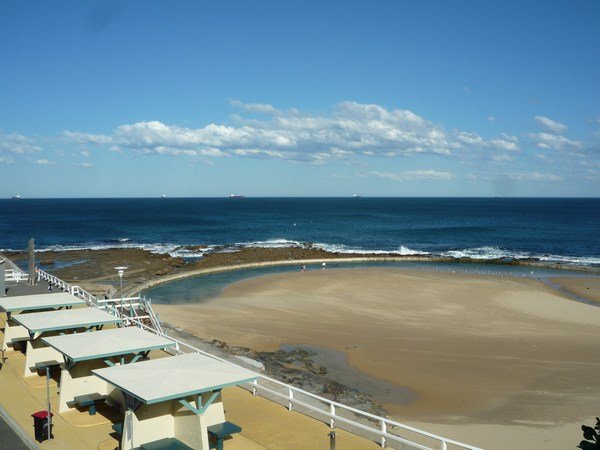 One of the empty pools at Ocean Baths, Newcastle 