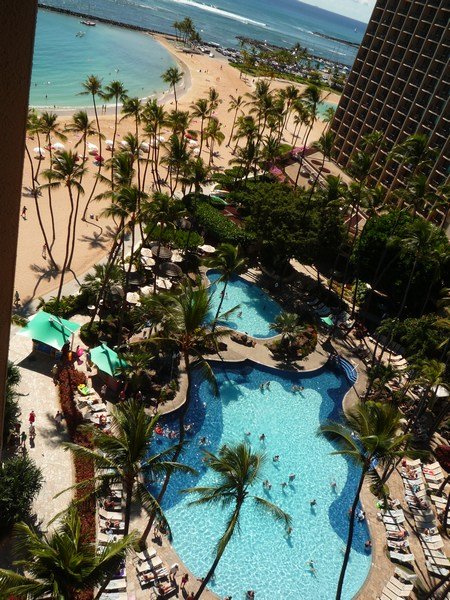 View from our balcony, Hilton 