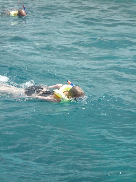 Joy snorkelling on the West Coast tour, Oahu