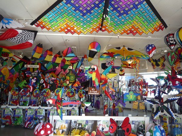 Colourful kite shop on Pier 39, SF