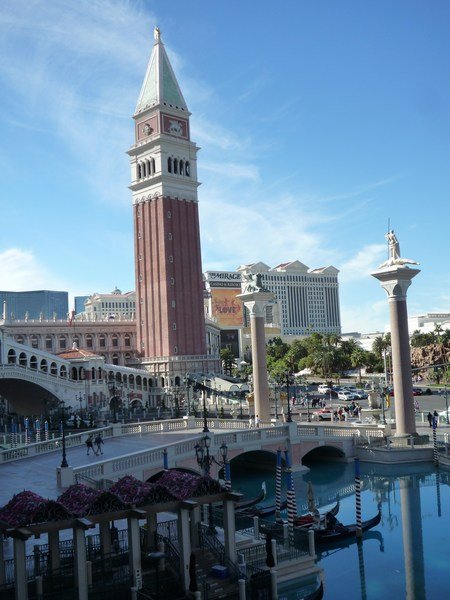 View from the Venetian Hotel on the Strip