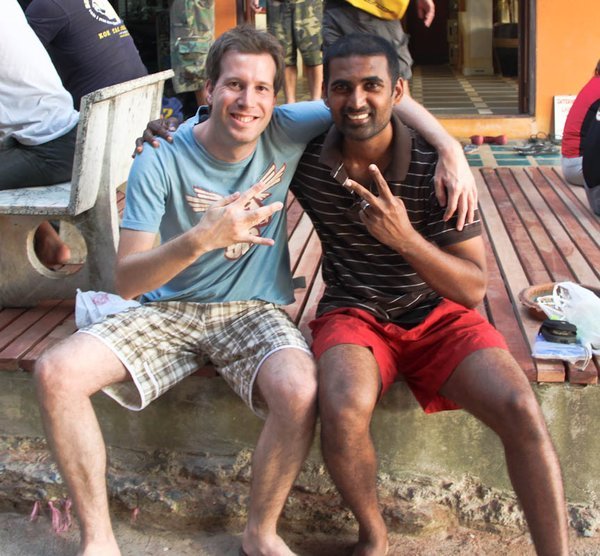 Me and my Singhalese diving buddy Tamir