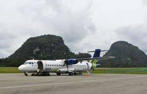 Arrived at Mulu airport in this Fokker 50