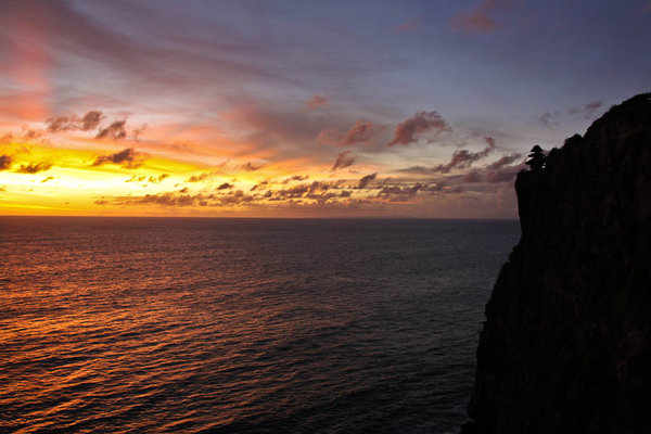 Sunset at Ulu Watu temple