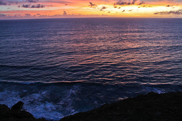 Sunset at Ulu Watu temple