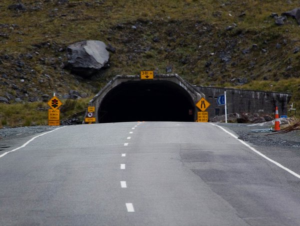 Homer Tunnel - On the road to Milford Sound