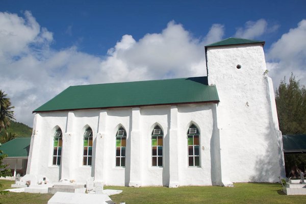 One of Rarotonga's many churches
