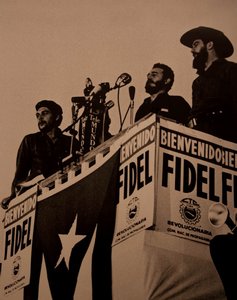 Che, Fidel and Camilo at Plaza de la Revolucion