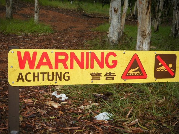 warning crocodile