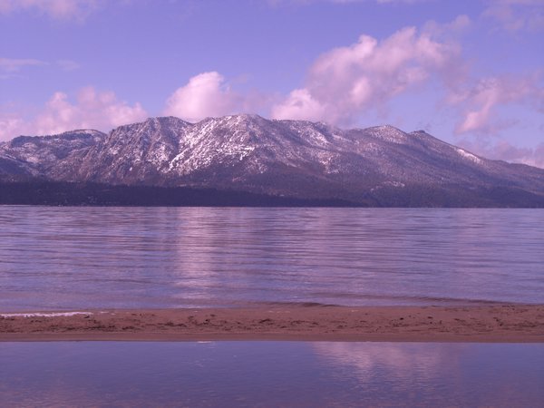 Lake + mountains...