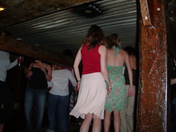 Dancing on tables at woolshed 